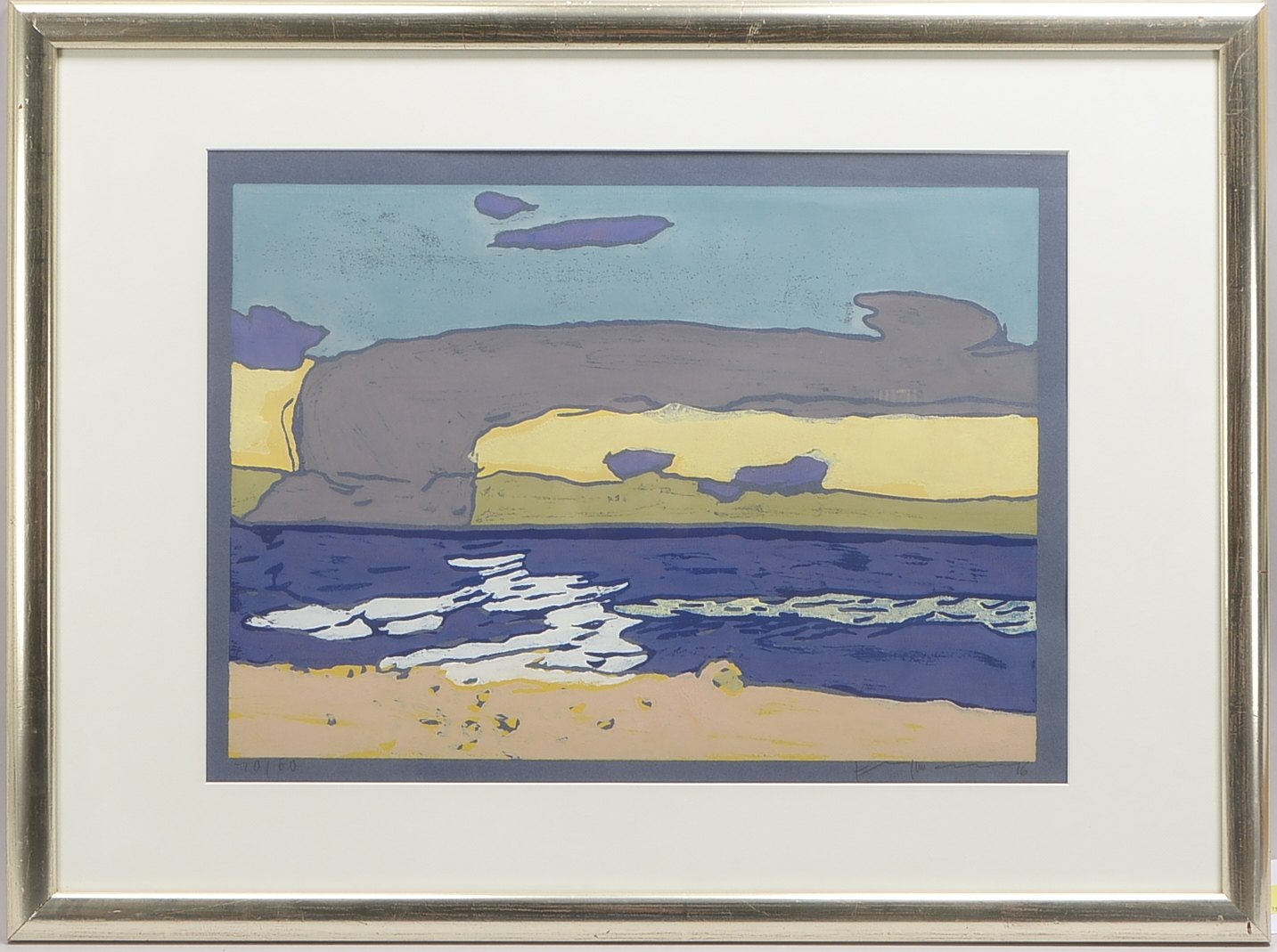 Fußmann, Klaus, An der Ostsee, Farblinolschnitt, numm., sign./dat.; RM 69 x 93 cm