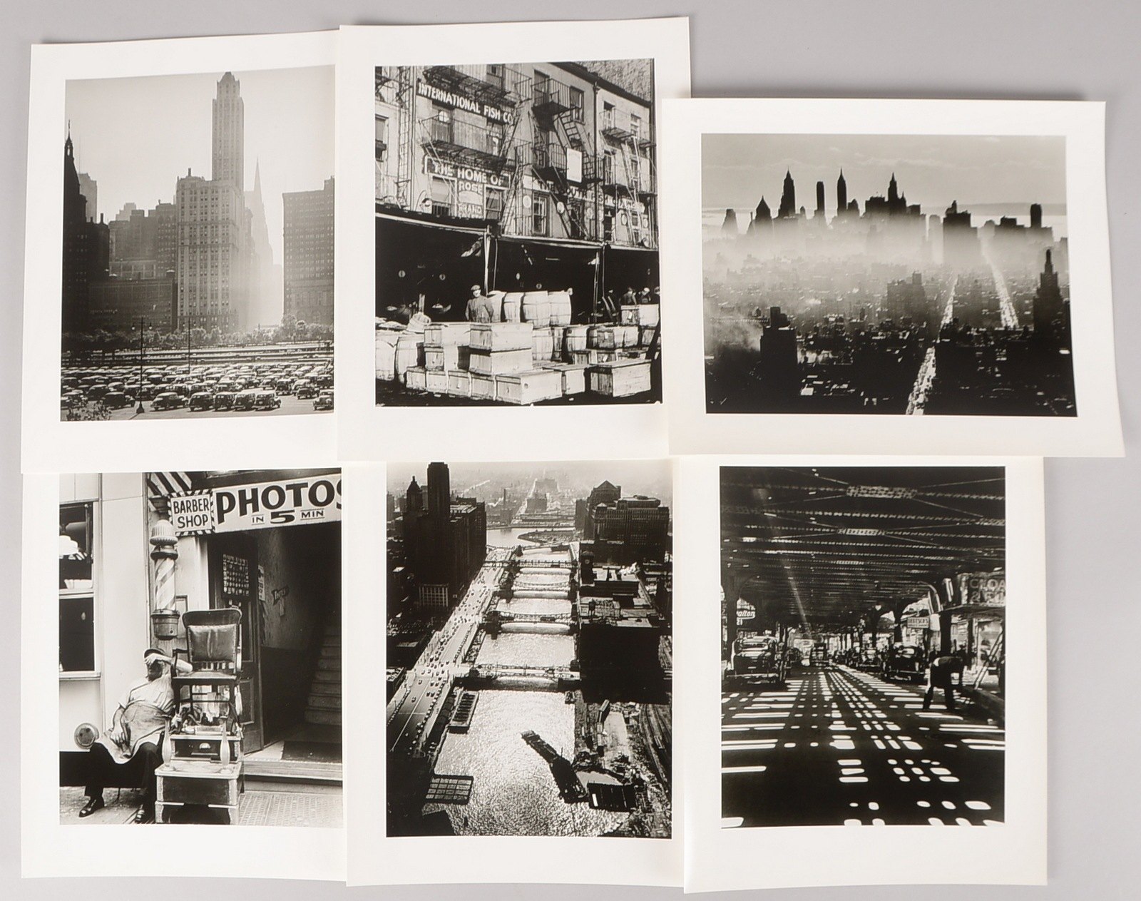 Feininger, Andreas, Künstlermappe, N.Y./Chicago in den 40ern, 6 Fotos (2011)