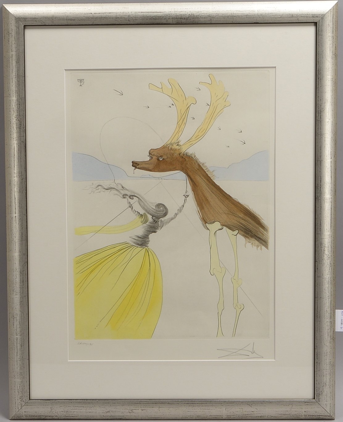 Dalí, Salvador, Naphtali, Farbradierung, numm./sign., hinter Glas; RM 78 x 61 cm