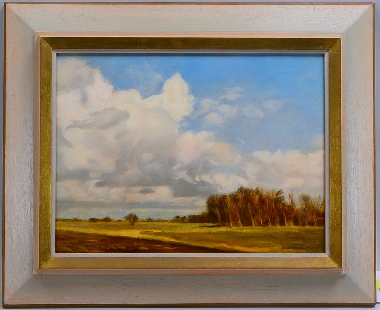 van Beeck, Peter, Landschaft im Sturm, Öl auf Holzplatte, sign.; RM 52,5 x 64,5 cm