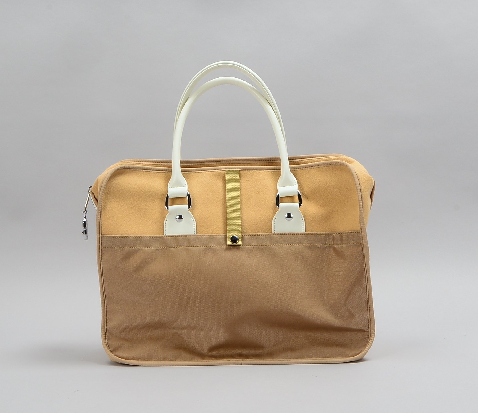 Comme des Garcons-Handtasche, Leder/Wolle und Synthetik, gepfl.; Maße 30 x 40 cm