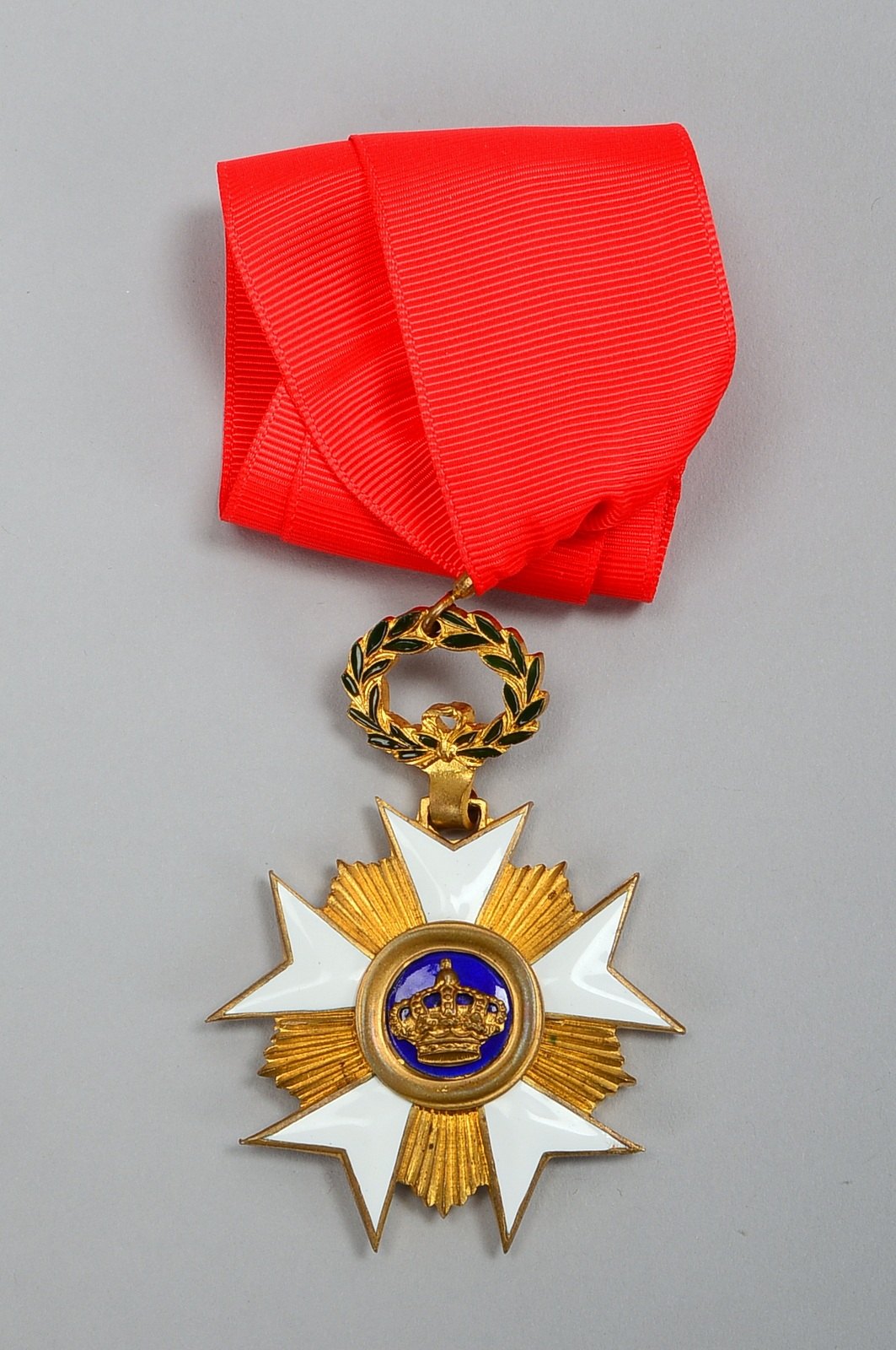 Kronen-Orden, Silber/verg. und emaill., Kommandeurkreuz - sog. III. Klasse, am Band