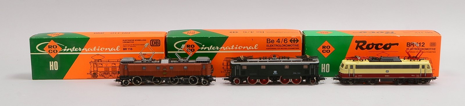 3 Modelleisenbahnen, Roco Spur H0: E-Loks - Modell-Nrn. 14138 S, 14143, und 14191 A