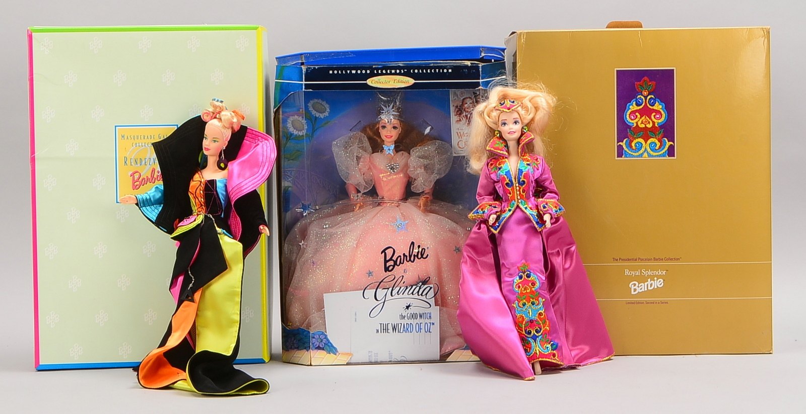 Mattel, 3 orig. Sammler-Barbiepuppen, versch. limitierte Ausf., in OVP
