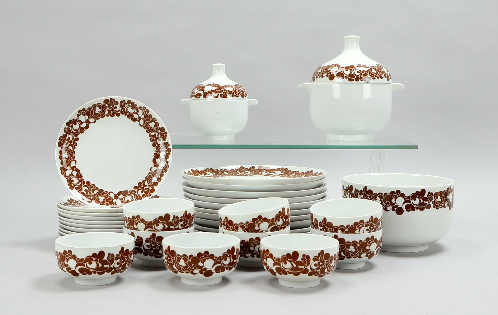 Rosenthal/Studio Line, Speiseservice, umfassend: 10x Speiseteller, 9x Suppentassen mit 9x Untertasse