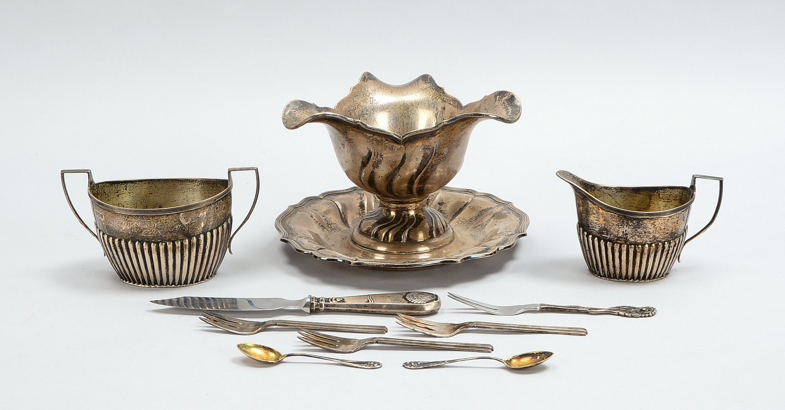 Tafelsilber-Konvolut, verschiedene Silbergehalte, 800 Silber - 925 Sterlingsilber, unterschiedliche