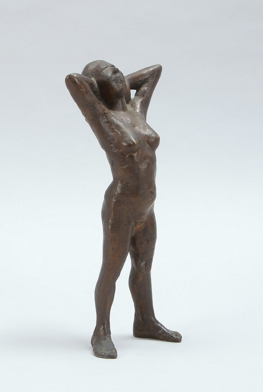 Monogrammist Hu, Bronzefigur, 'Die Badende', Auflage-Nr. '1/12'; Höhe 25 cm