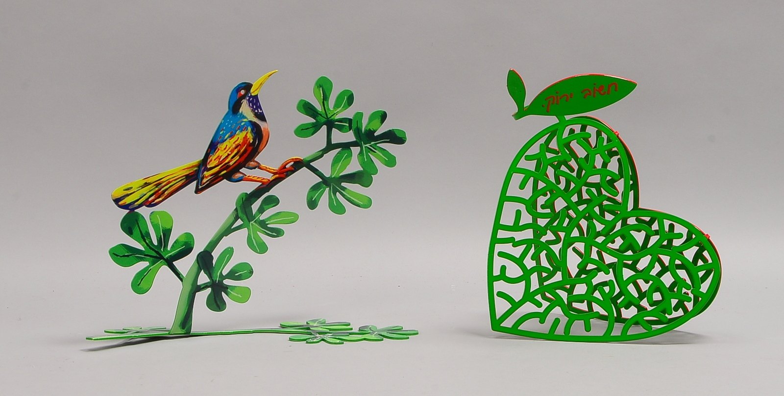 Gerstein, David, 2 Eisenskulpturen, Song Bird, Think green, bez.; Höhe 24 cm