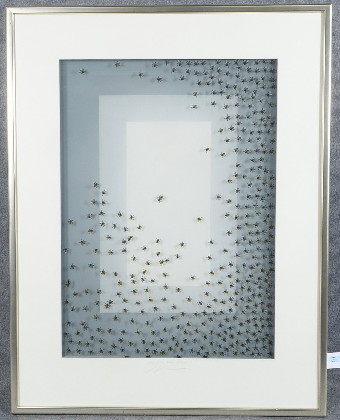 Kühn, Volker (1948 Neuenkirchen - 2023 Lilienthal), 'Das Leben hinter Gittern', Materialcollage - au