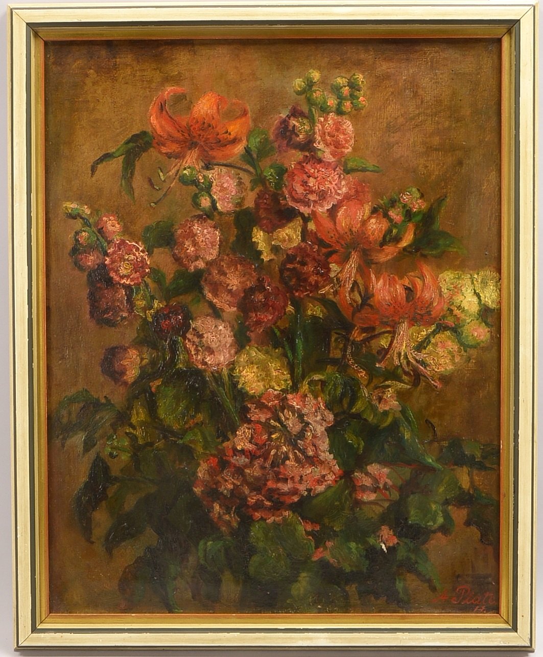 Plate, Anna (1871 Bremen - 1941 Löbichau), 'Sommerstrauß', Öl/Lw, unten rechts signiert und datiert,