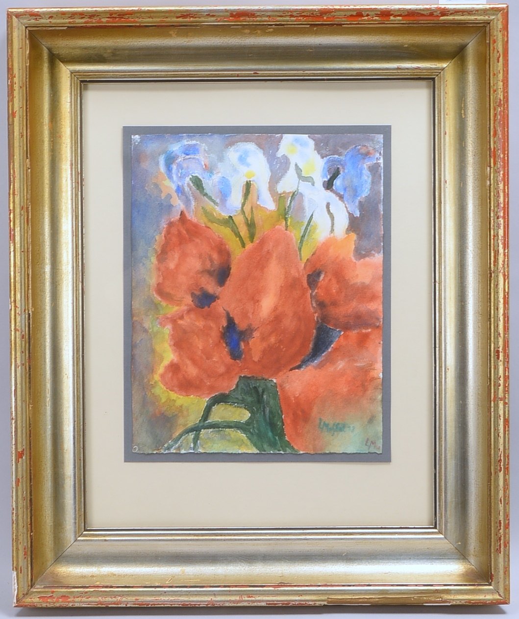 Malskat, Lothar (1913 Königsberg - 1988 Wulfsdorf), 'Mohn', aquarellierte Zeichnung, unter rechts si