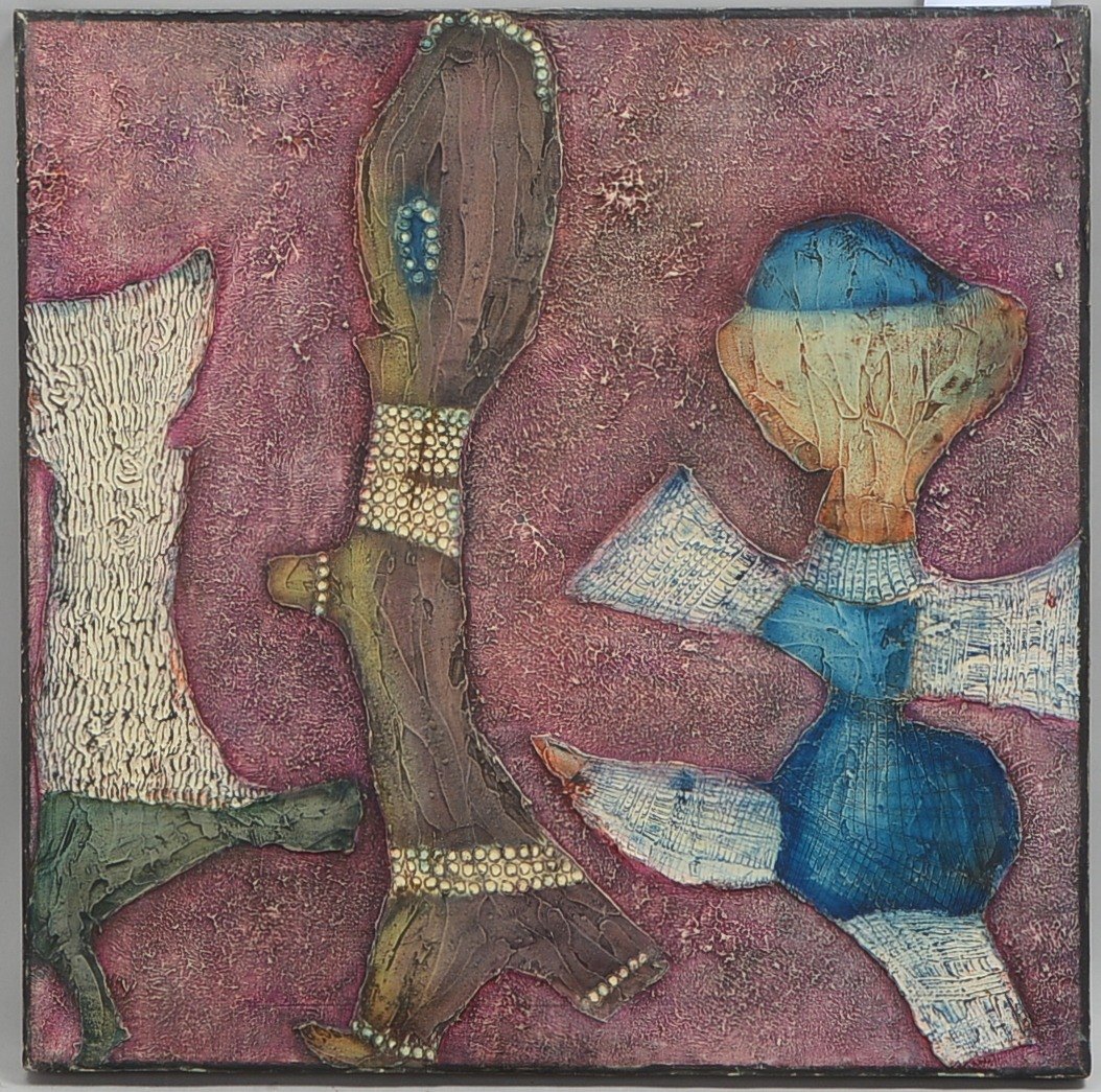 Gemälde, 'Der Tanz', Öl/Lw, unsigniert, ungerahmt; Bildmaße 45 x 45 cm
