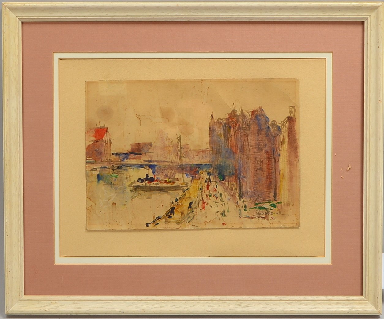 Suchanek, Antoni (1901 Rzenszow - 1982 Gdynia), 'Gdansk', Aquarell/Mischtechnik auf Papier, unten re