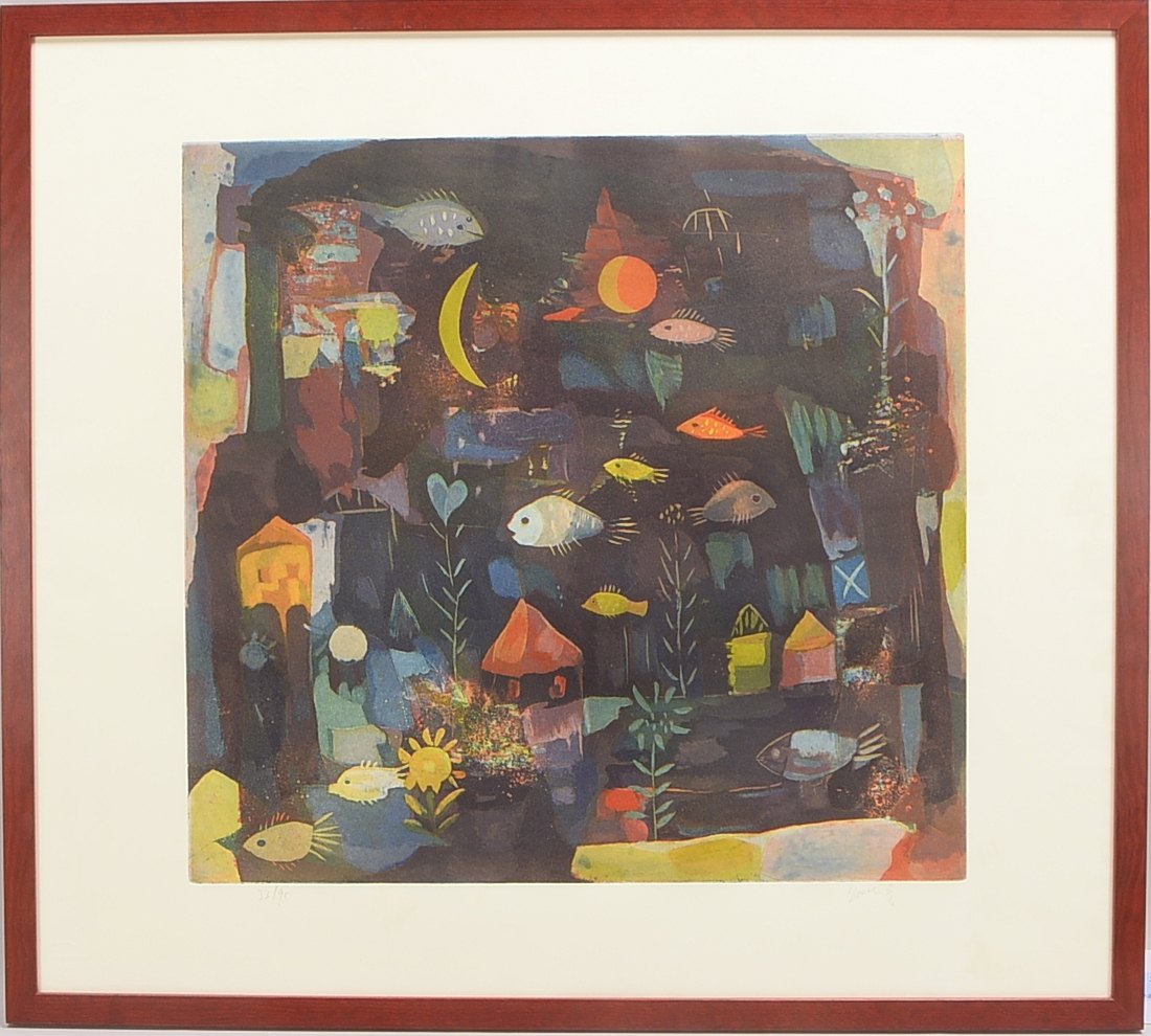 Takahashi, Yoshi (1943 Tokio - 1998 Bad Reichenhall, japanischer Maler und Grafiker), 'Unterwassertr