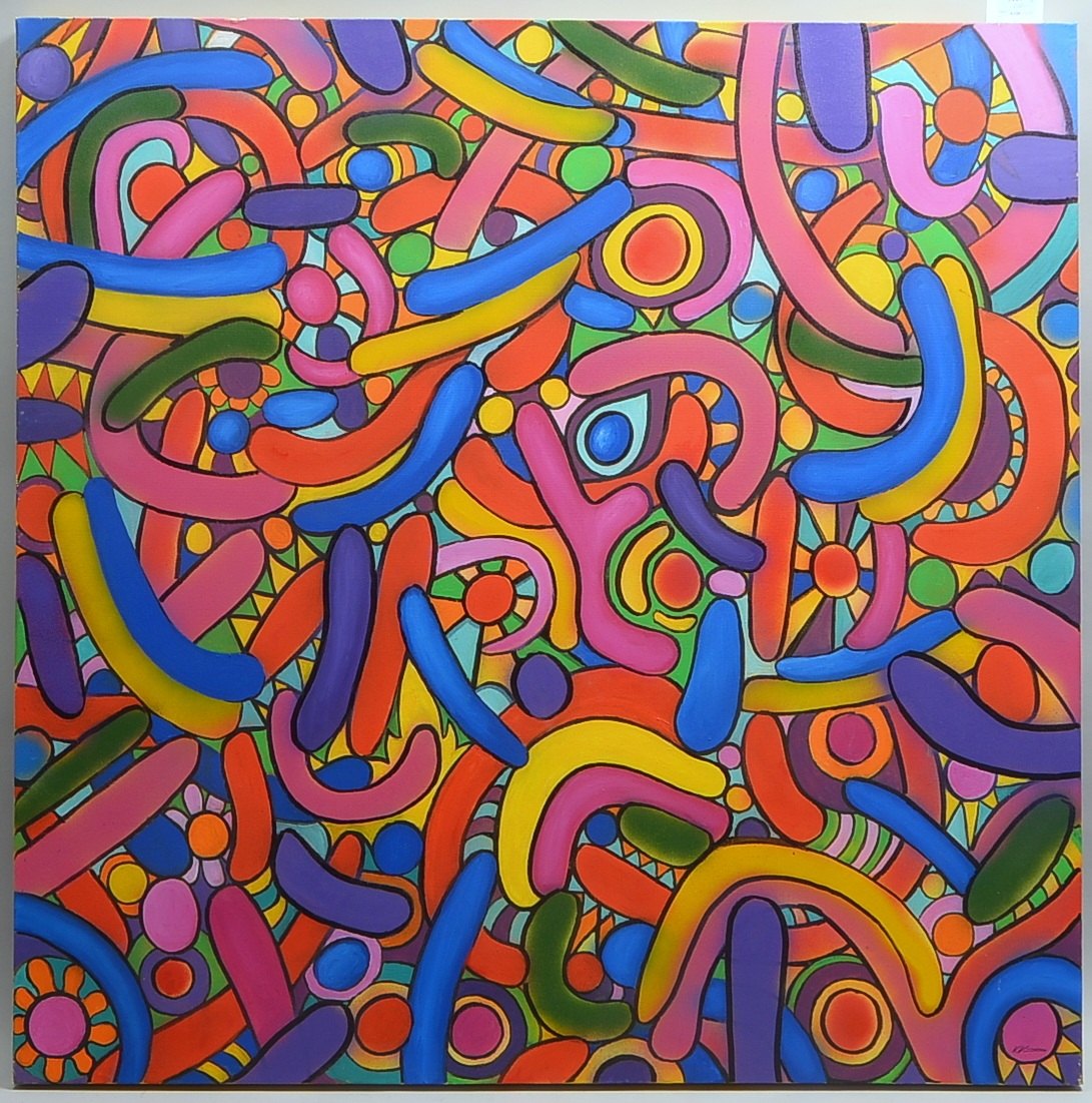Kühn, Volker (1948 Neuenkirchen - 2023 Lilienthal), 'Organische Komposition', Acryl auf Leinwand, un
