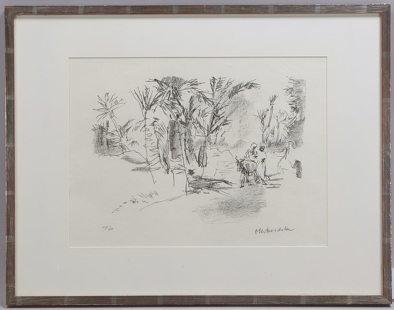 Kokoschka, Oskar (1886 Pöchlarn - 1980 Villeneuve), 'Im Palmenwald', Lithografie (aus der Serie 'Mar