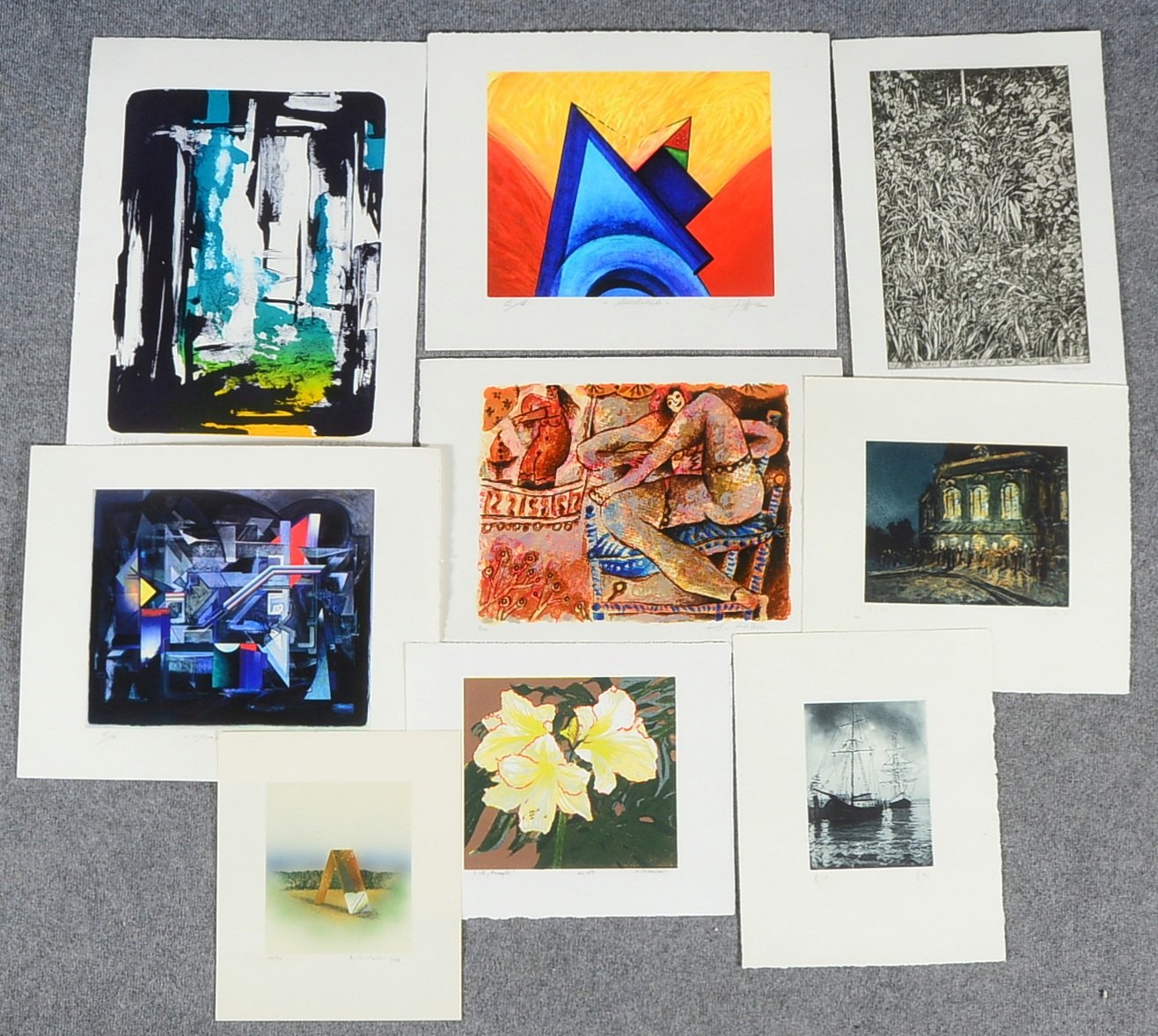 Grafiksammlung, verschiedene zeitgenössische Künstler und Themen/Motive (Paul Flora, Peter Foeller,