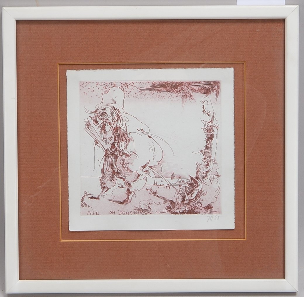 Janssen, Horst (1929 - 1995 Hamburg), '5 Tage 5 Nächte', Radierung, unten rechts bleimonogrammiert u