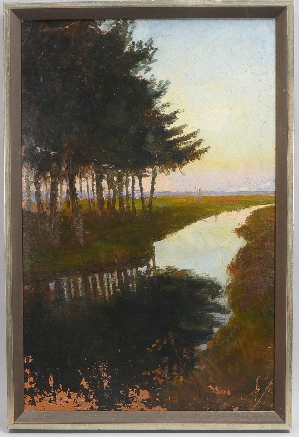 Wencke, Sophie (1874 Bremerhaven - 1963 Worpswede) zugeschrieben, 'Worpsweder Moorlandschaft', Öl au
