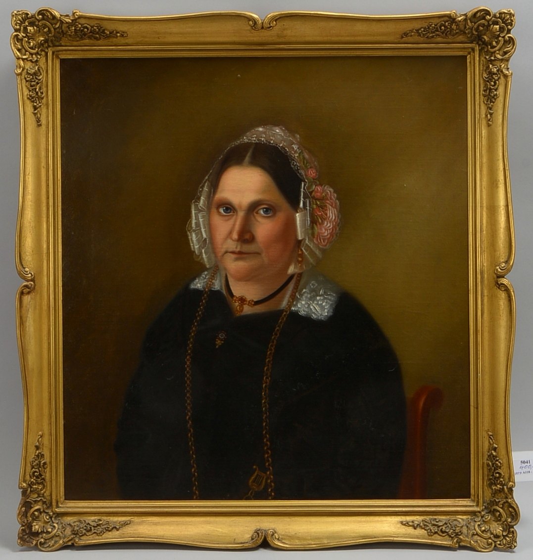 Biedermeier-Portrait, Sophie Catharine Spieseke, Öl/Lw, unsign.; RM 72 x 67 cm