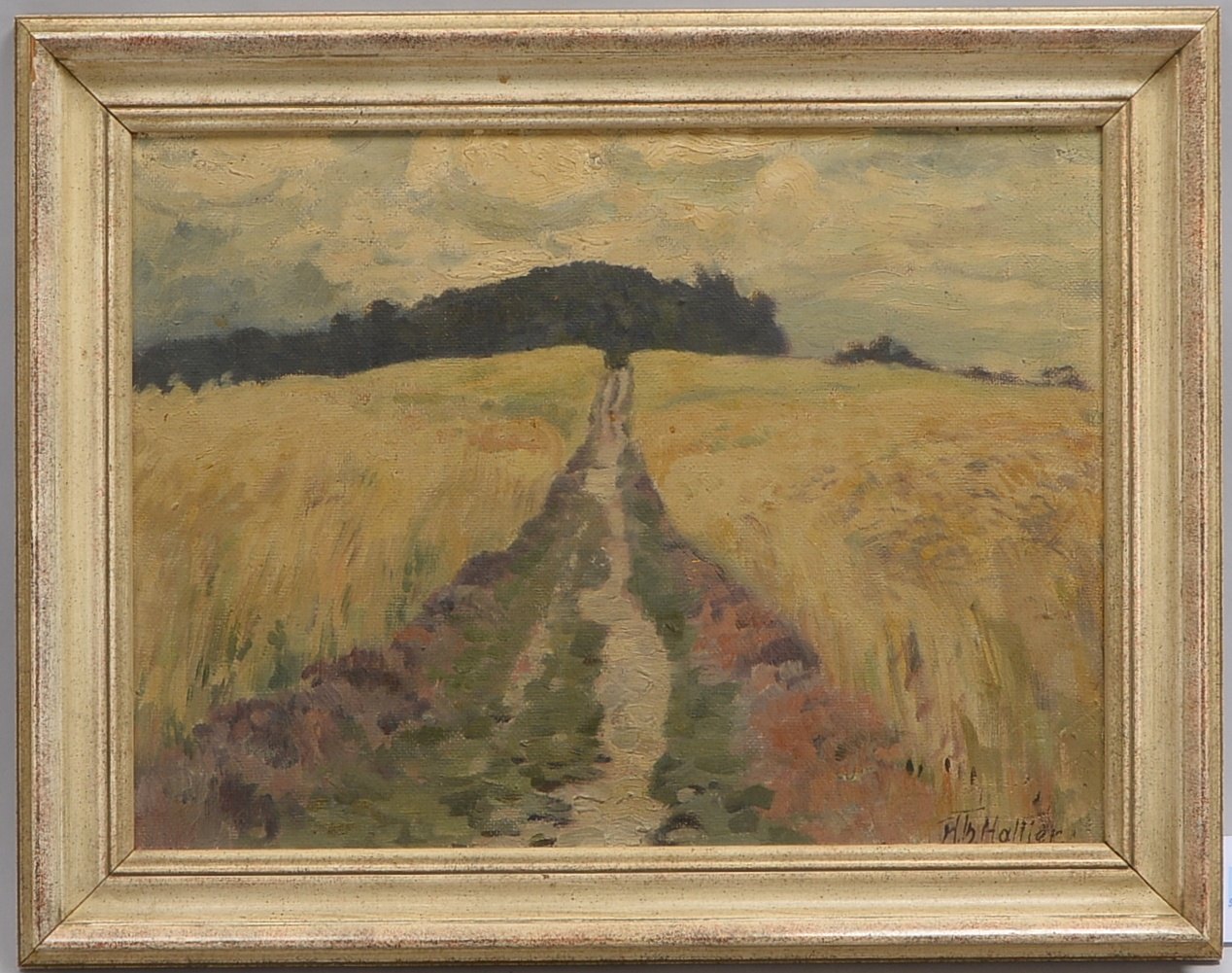 Hallier, Theodor (aka Hans Theodor Teruhiko Hallier, 1908 Tokio - 1982 Heiligenrode), 'Kornfeld', Öl