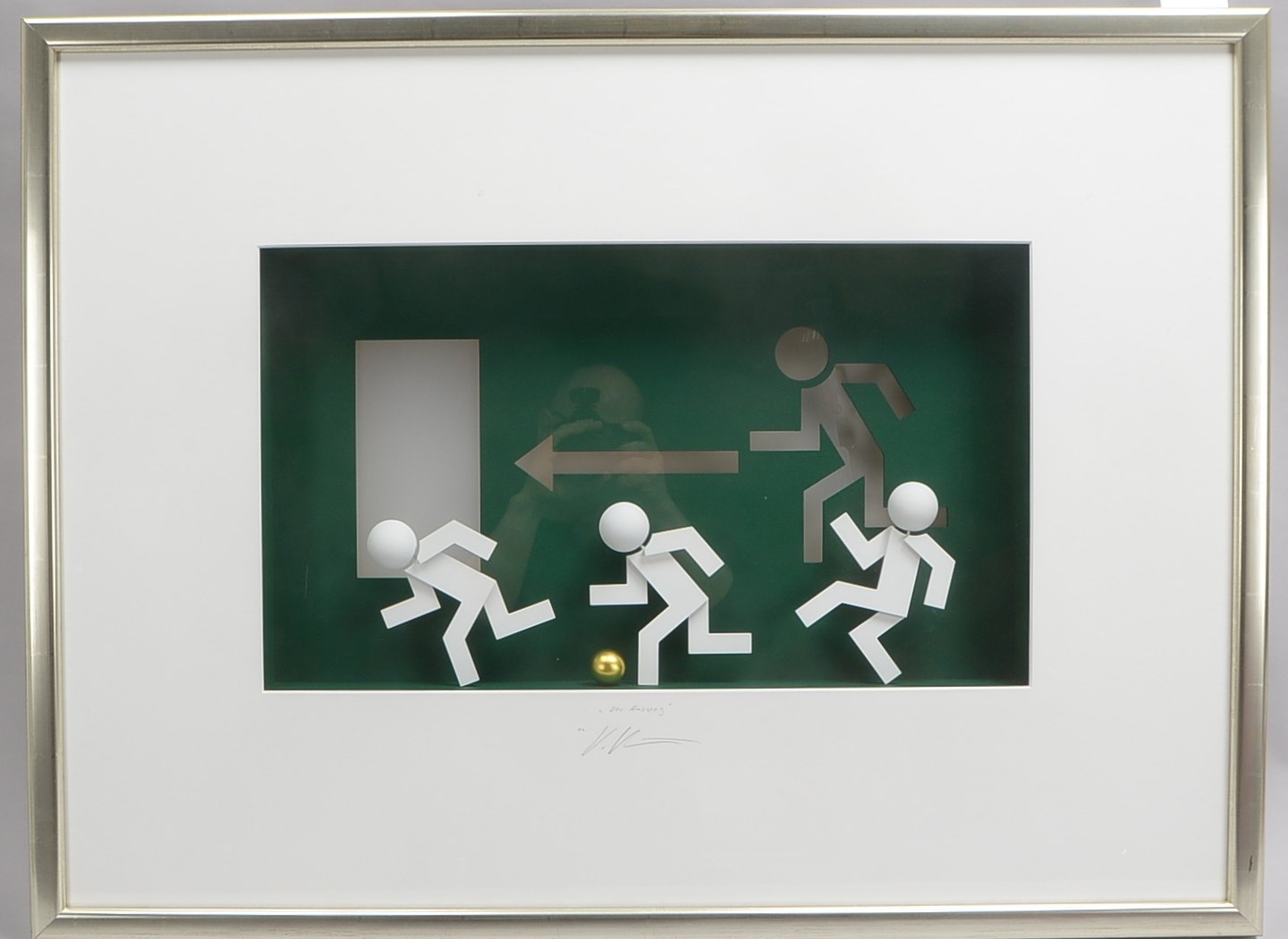 Kühn, Volker (1948 Neuenkirchen - 2023 Lilienthal), 'Ausgang' - aus der Serie 'Art in Boxes', Materi