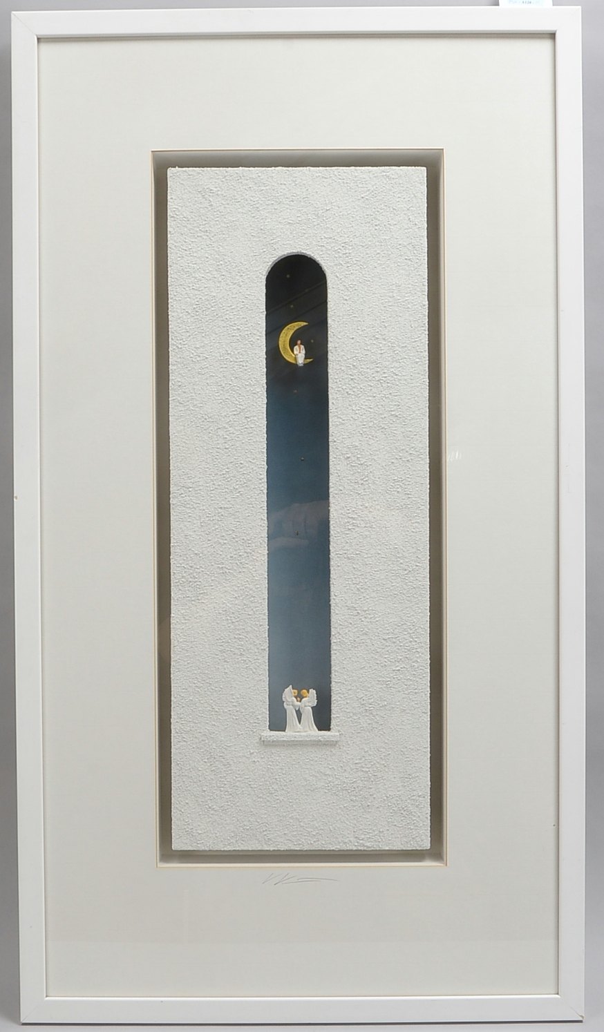 Kühn, Volker (1948 Neuenkirchen - 2023 Lilienthal), 'Mann im Mond' - aus der Serie 'Art in Boxes', M