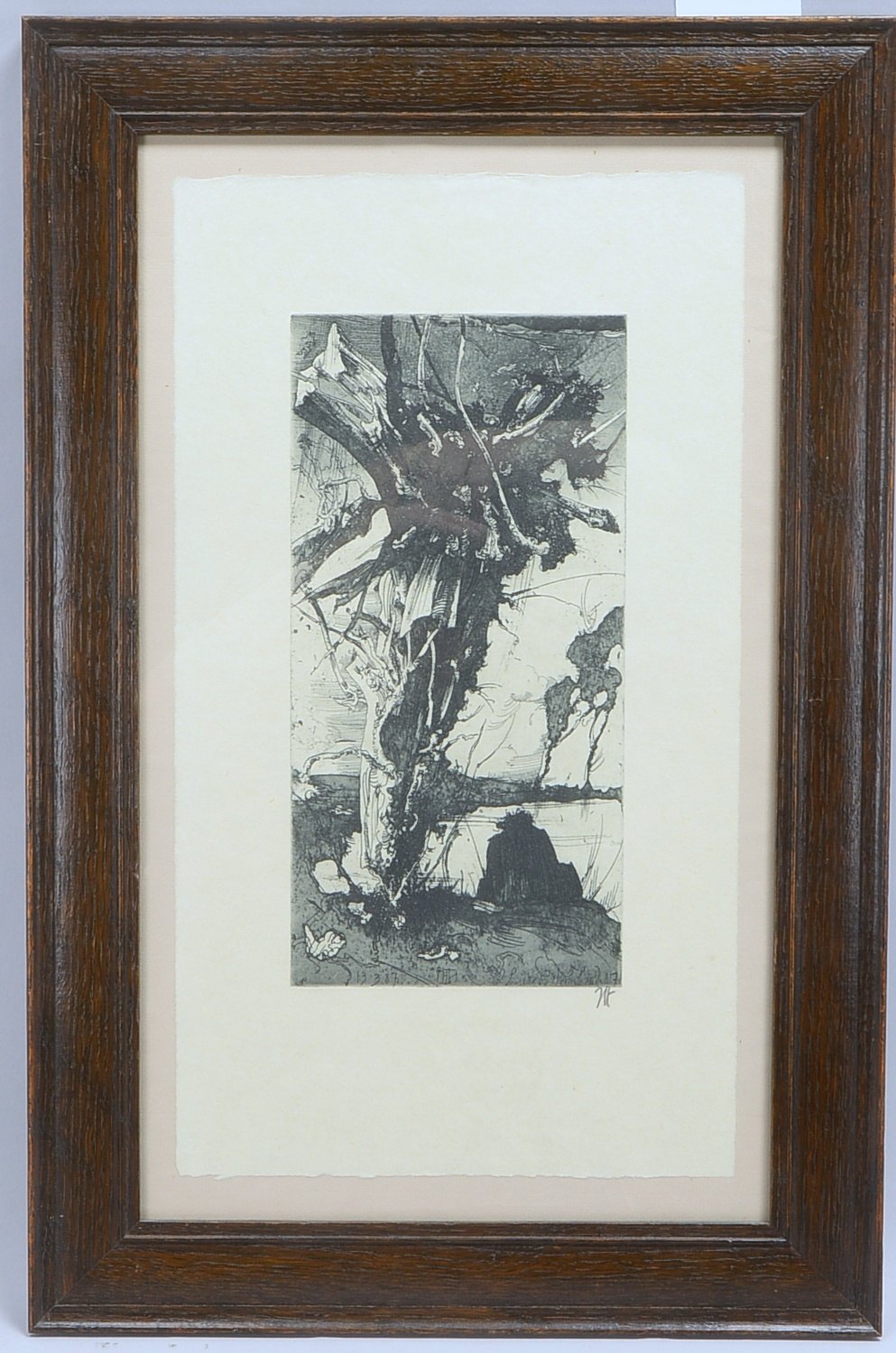 Janssen, Horst (1929 - 1995 Hamburg), 'Kopfweiden Lieselottenland', Radierung auf Bütten, in der Pla