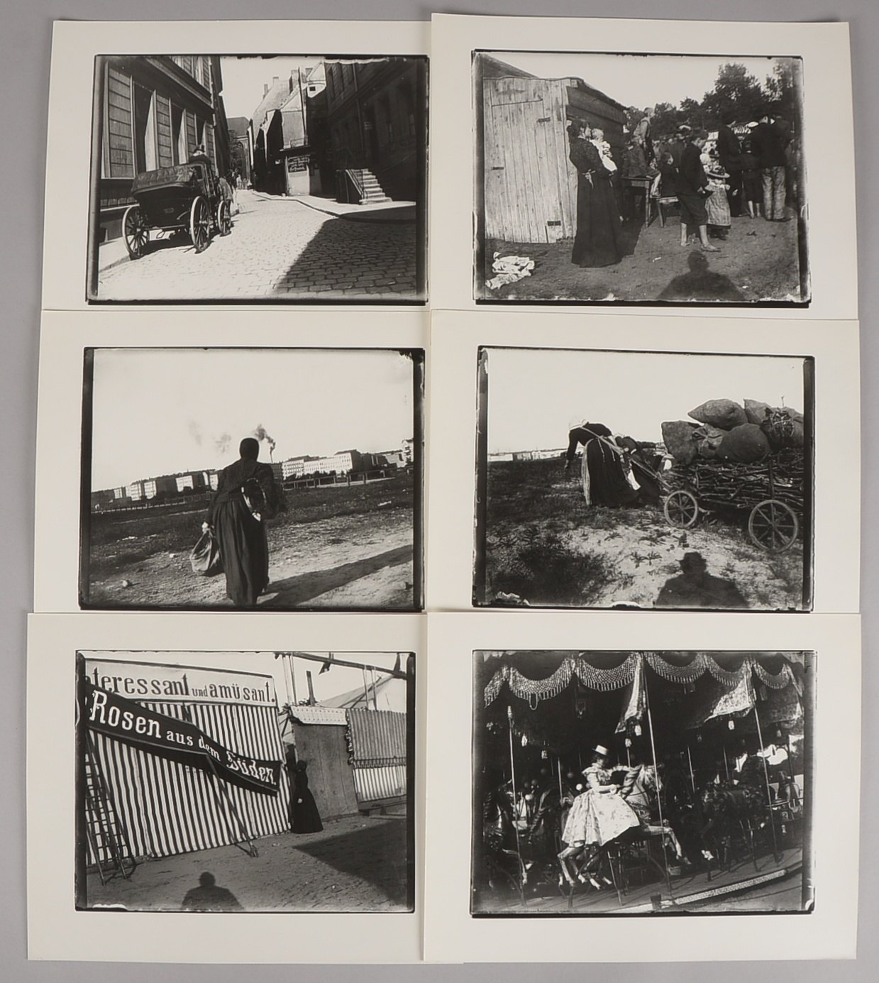 Zille, Heinrich, 6 Fotogr./Gelatine-Abz., versch. Motive, verso gest.; Maße 24 x 30 cm