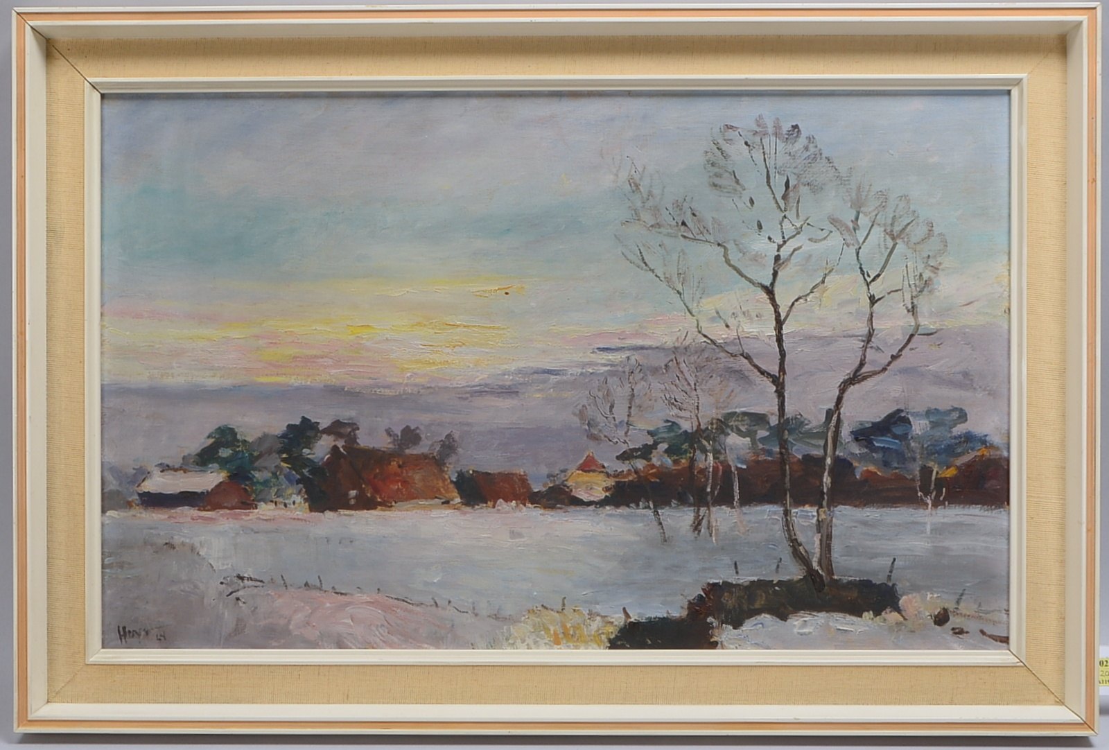 Huys, Benny, Winter in Worpswede, Öl/Hartfaser, sign./dat., verso bez.; BM 44 x 70 cm