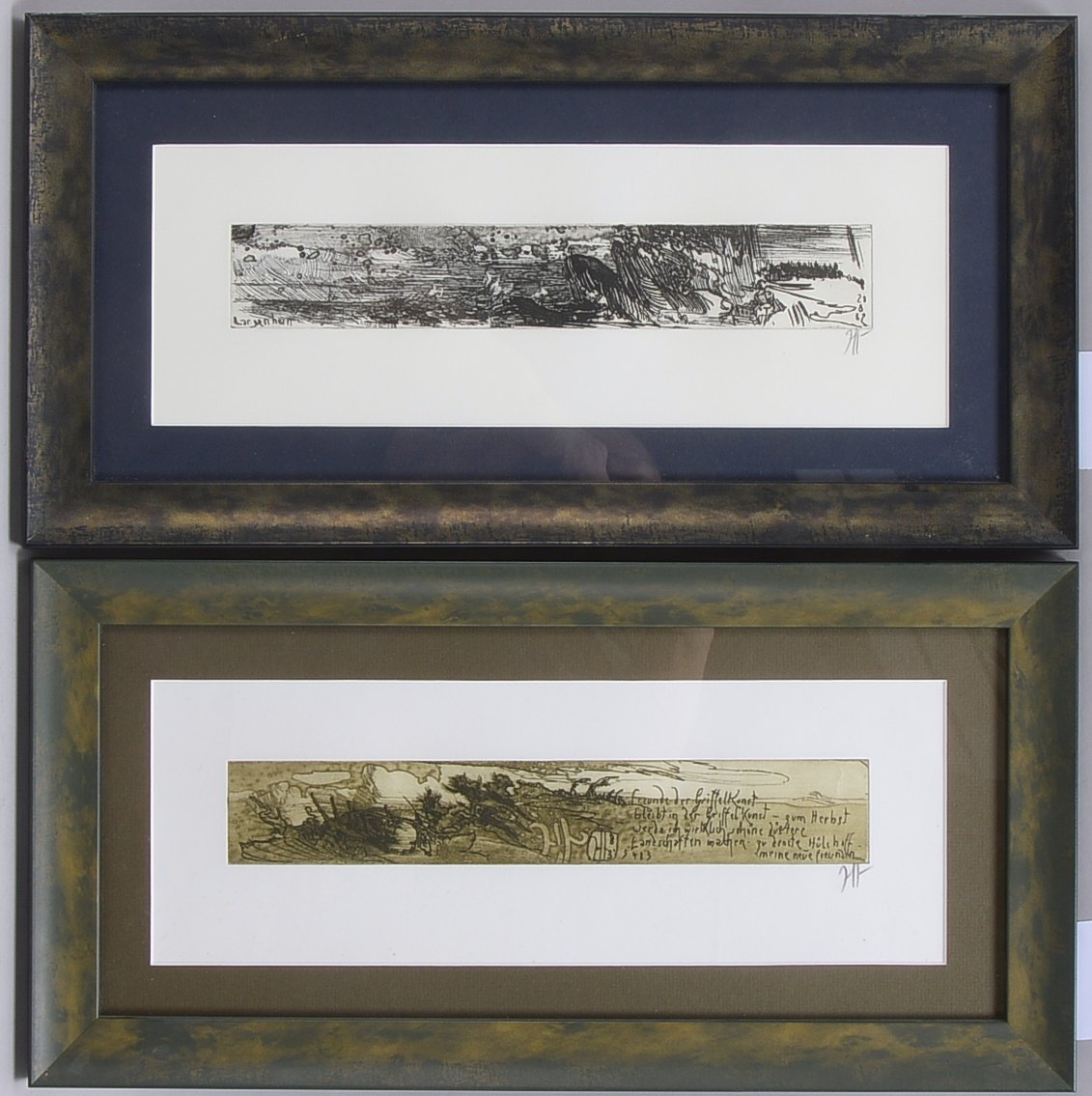 Janssen, Horst (1929 - 1995 Hamburg), 2 Radierungen, jeweils in der Platte bezeichnet und datiert (1