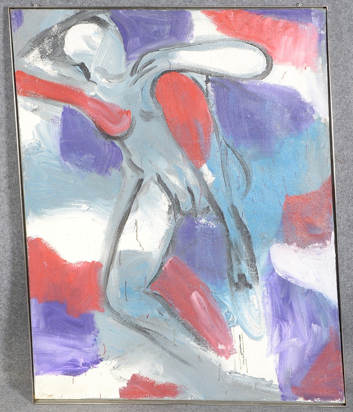 Guldner, N.W., Brüsseler Figur, Acryl/Dispers. auf Lw, unsign.; BM 150 x 120 cm