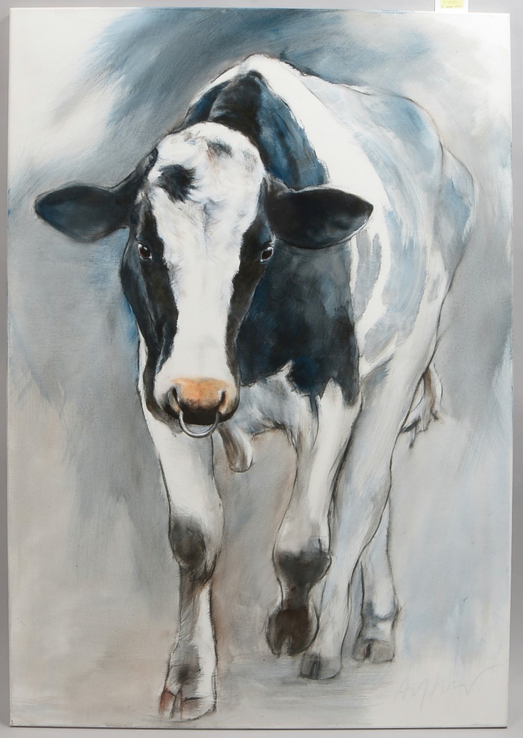 Aeffner, Thomas, Die Kuh, Acryl/Lw, signiert, ungerahmt; BM 115 x 80 cm