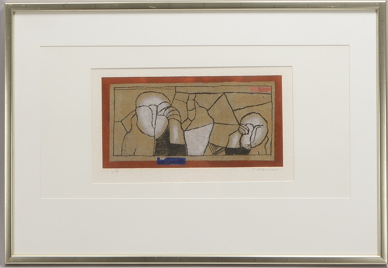 Coignard, James, O.T., Carborundum, numm., sign., unter PP hinter Glas; RM 57 x 83 cm