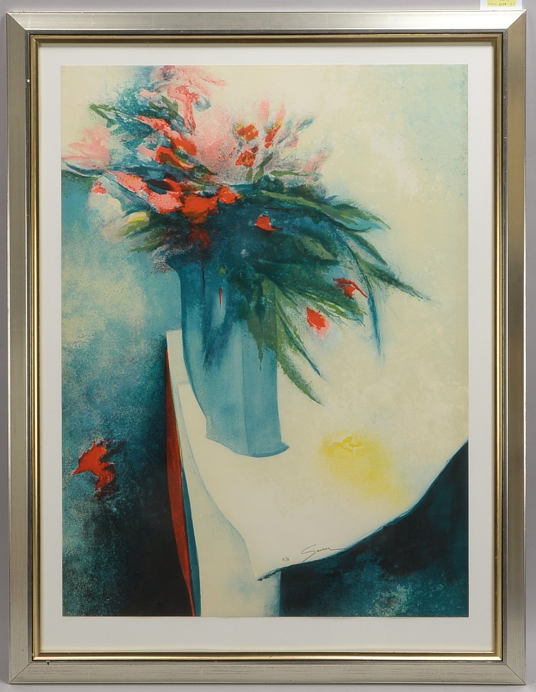 Gaveau, Claude, Farblithografie, hier: E.A., signiert, hinter Glas, RM 88 x 68 cm
