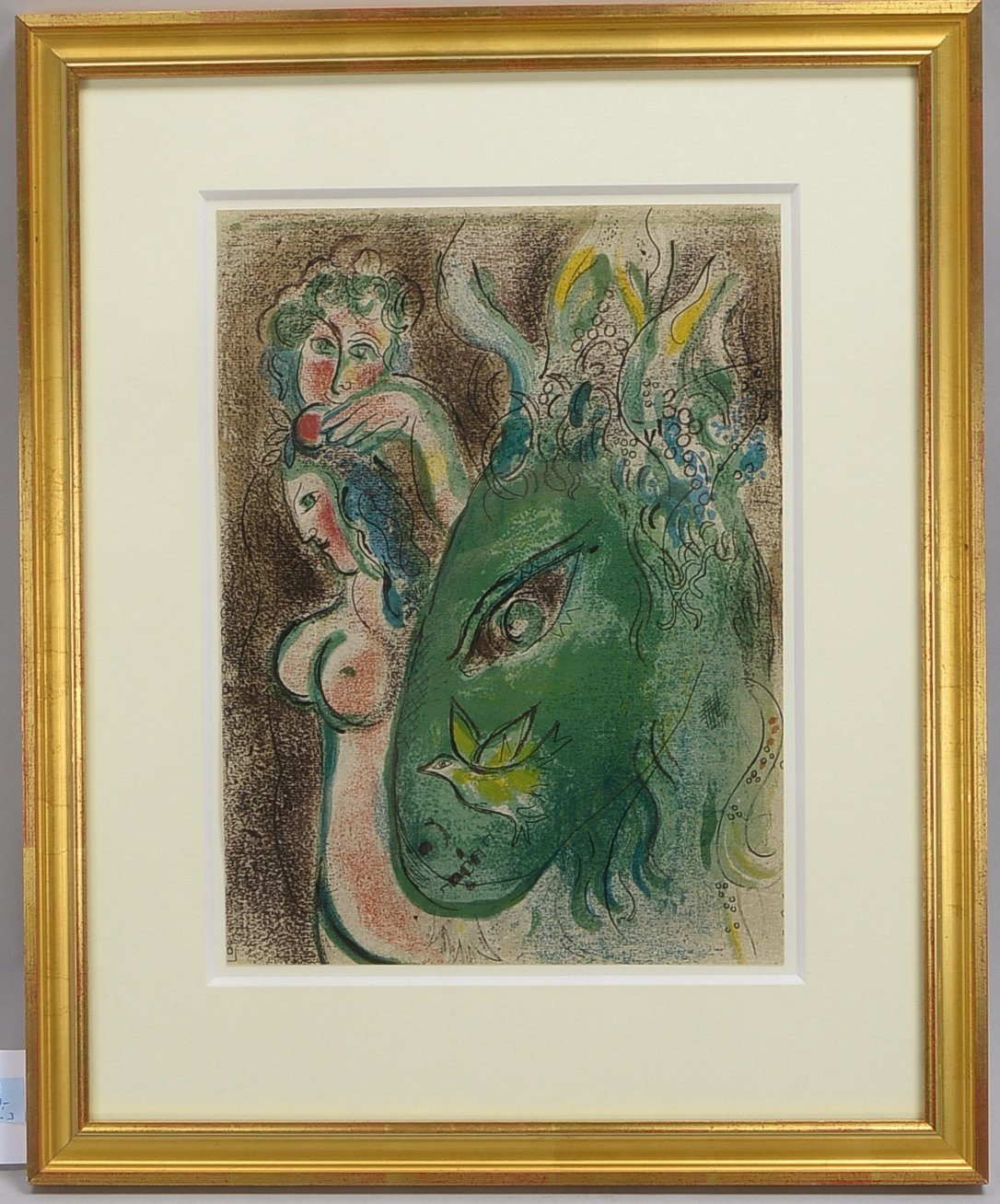 Chagall, Marc (1887 Witebsk - 1985 Saint-Paul-de-Vence), 'Paradies mit grünem Esel', Farblithografie
