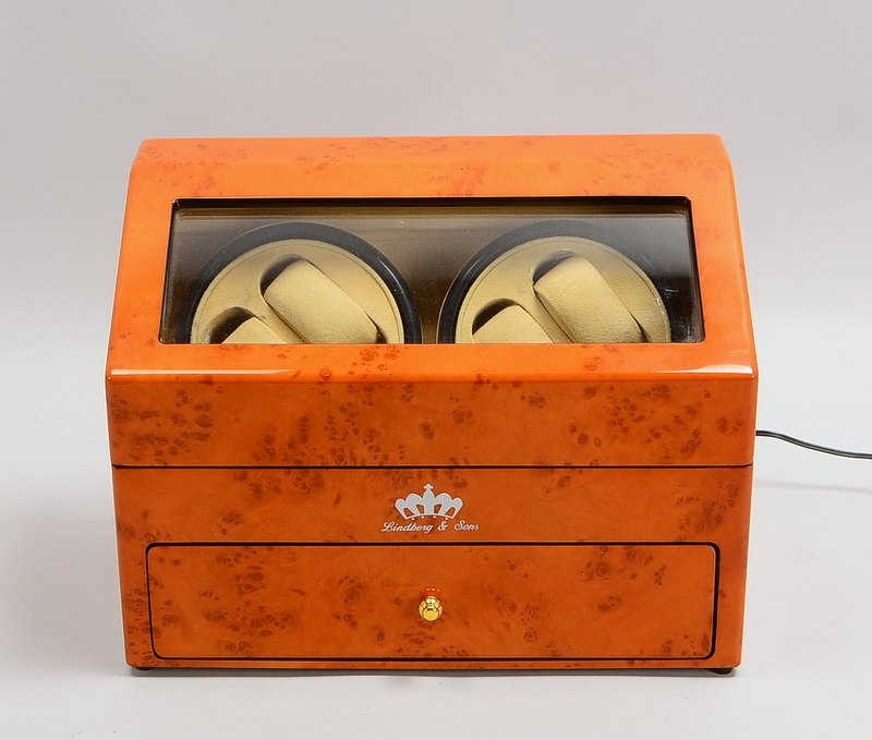 Uhrenbeweger für Automatik-Uhren (Lindberg & Sons), 1-schübig/für 4x Uhren
