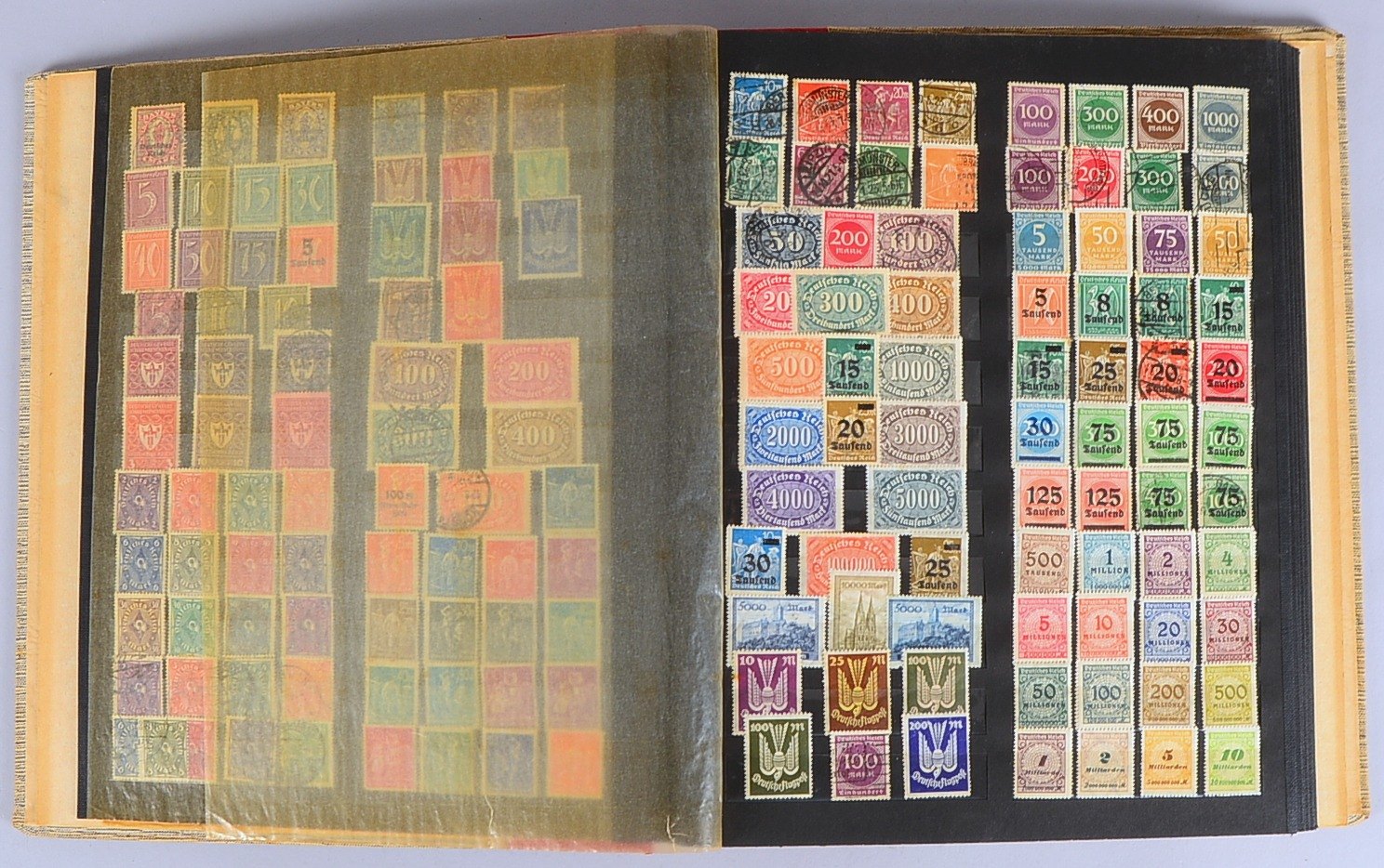 Briefmarkensammlung, 'Deutschland': ab 'Deutsches Reich', 'Germania', 'Infla', 'Weimarer Republik',