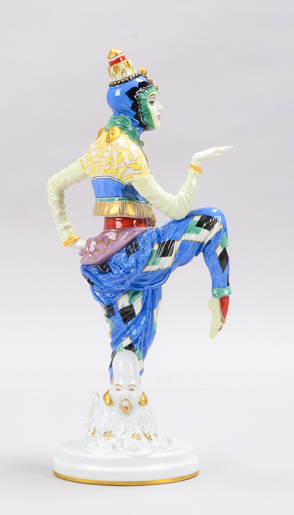 Rosenthal Porzellan Figur, "Koreanischer Tanz" Entwurf von Constantin Holzer-Defanti um 1919 f. Rose
