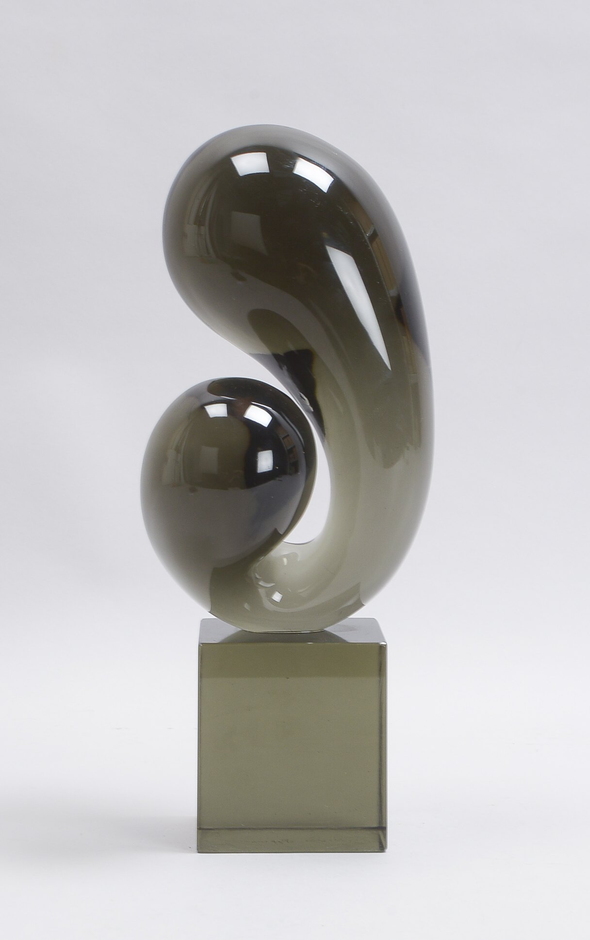 Seguso, Livio (1930 - 2009 Murano/Venedig), Künstler-Glasskulptur, 'Mutter mit Kind' abstrahierte Fo