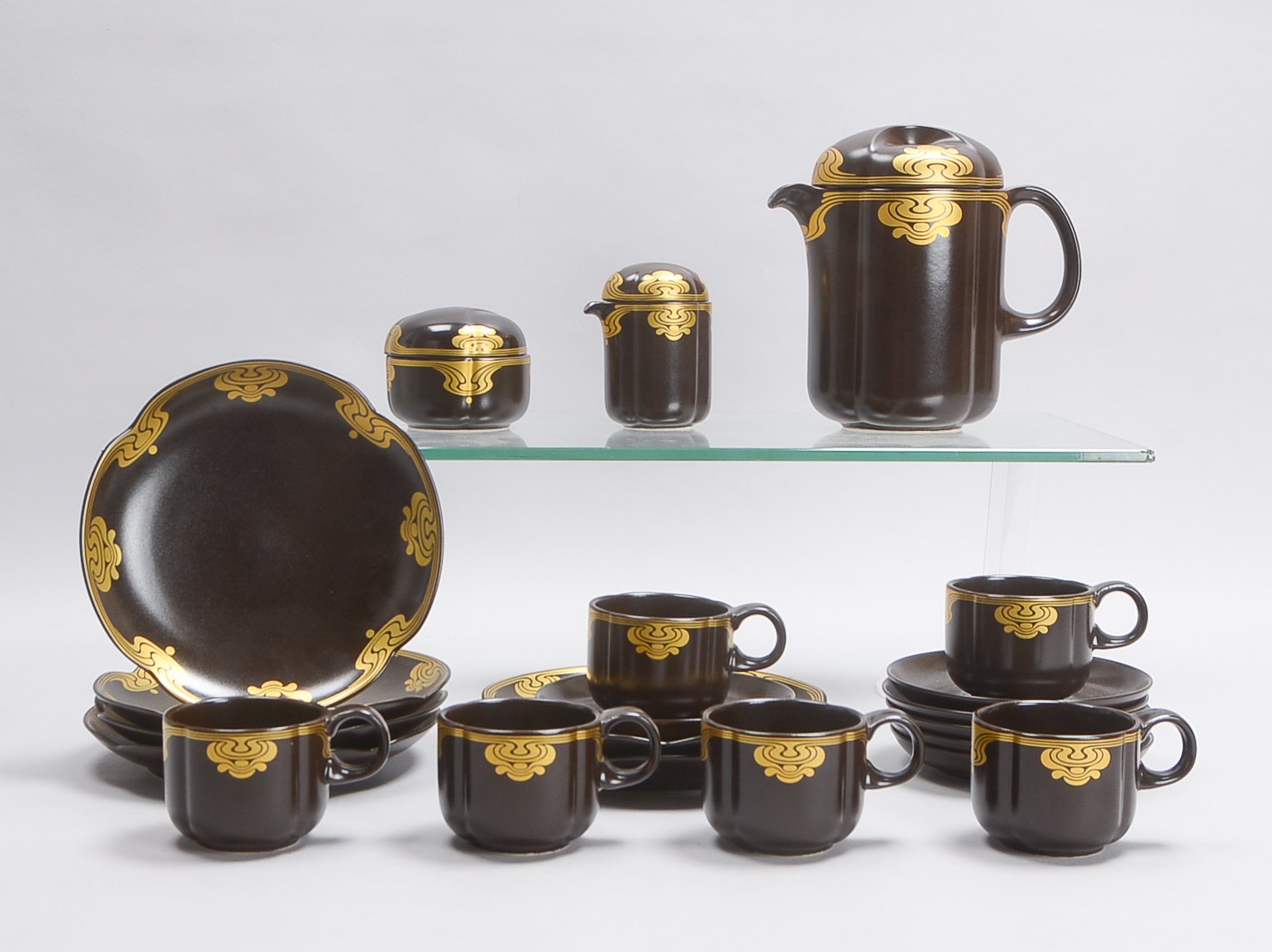 Rosenthal/Studio Line, Kaffeeservice, Form 'Bodil', Entwurf: Björn Wiinblad, komplett für 6 Personen