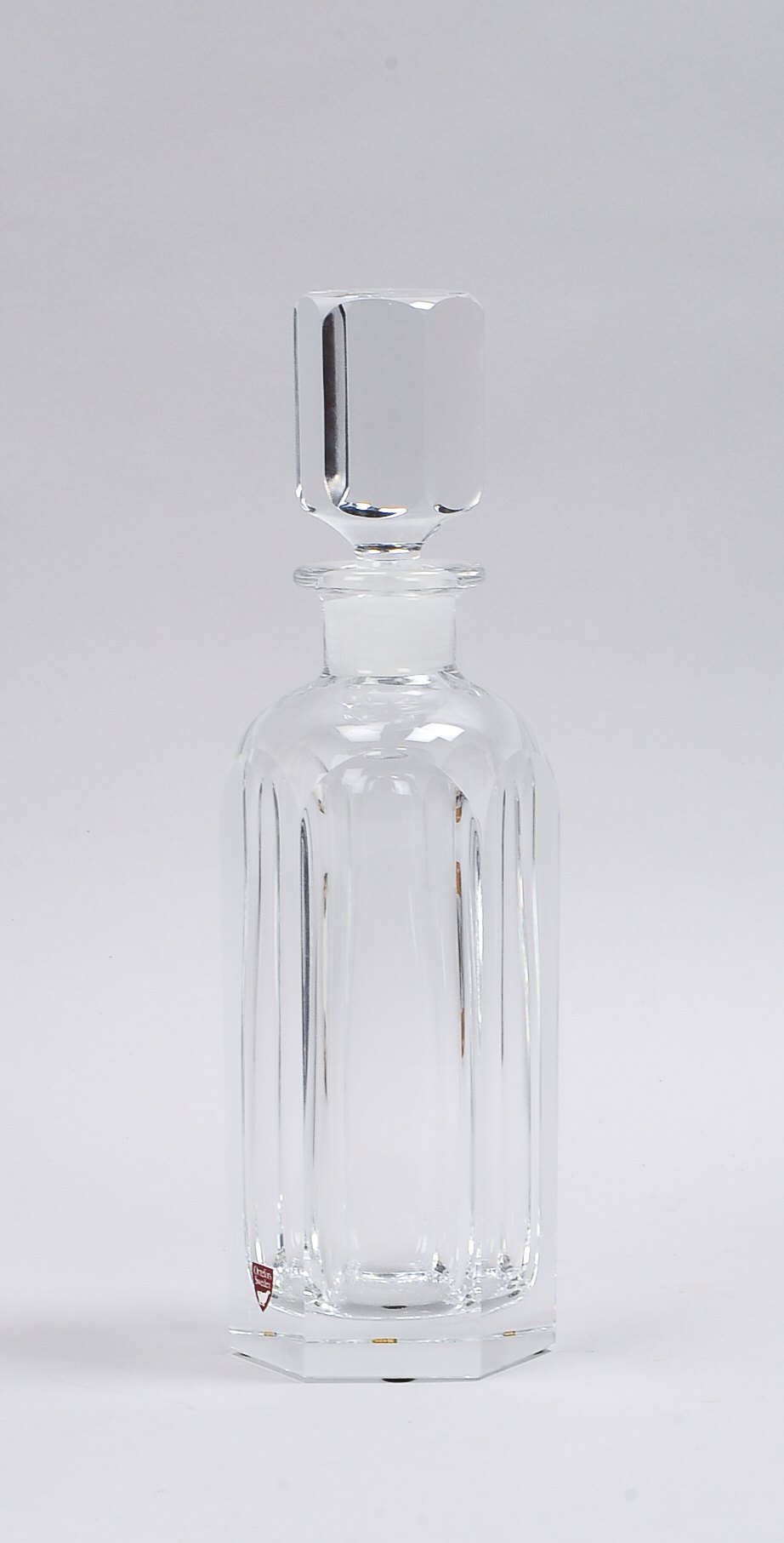Orrefors/Schweden, Designer-Glaskaraffe, Bleikristallglas, Modell-Nr. 'A4392-82', 6-eckiger Korpus/f