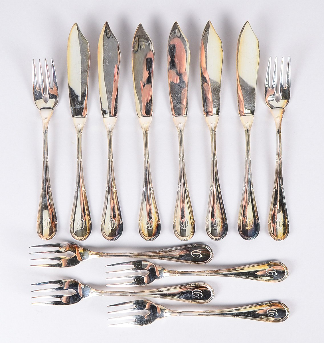 Koch & Bergfeld, Fischbesteck für 6 Personen, 800 Silber; Gewicht 665 g