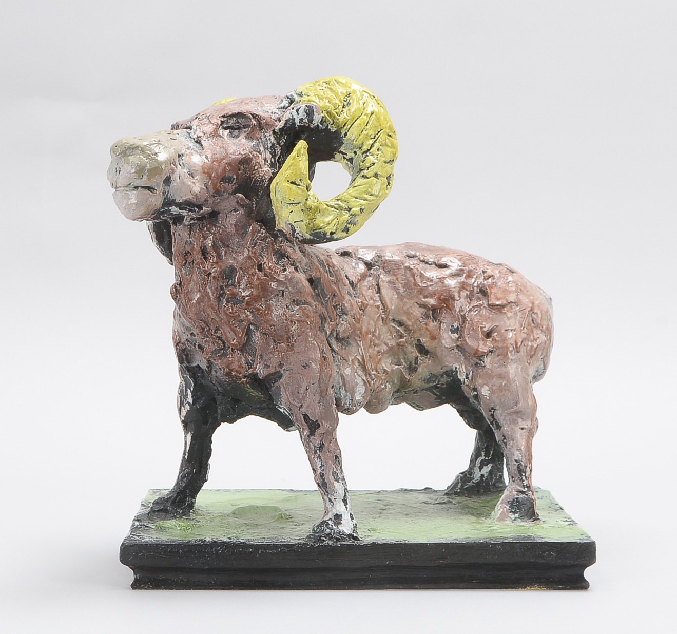 Lüpertz, Markus, Bronzeskulptur (2017), 'Widder', handbemalt, Kunstgießerei Schmäke/Düsseldorf, in d