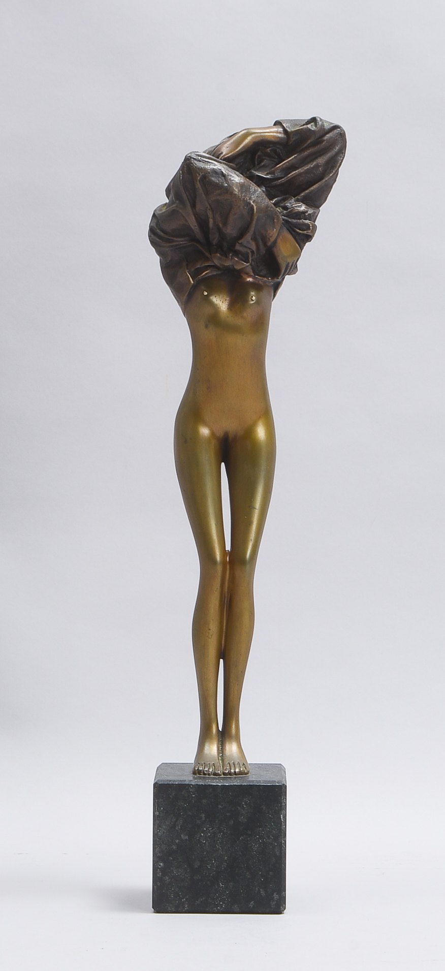 Bruni, Bruno (*1935 Gradera/Italien), 'Zopf der Aphrodite', 2-farbige Bronze, Auflage-Nr. '204/1.250
