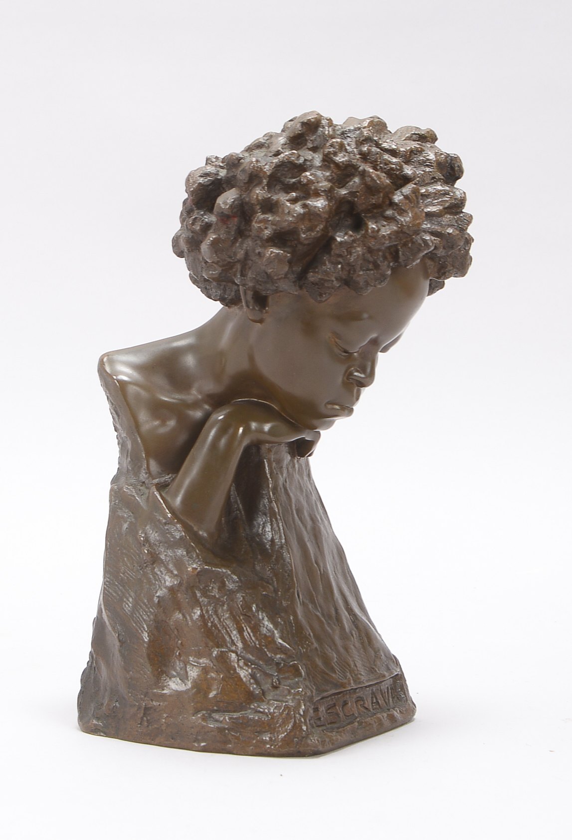Alves, Maximiano (1888 Lissabon - 1954 ?), Bronzeskulptur, 'Escrava - Die Sklavin', naturalistische