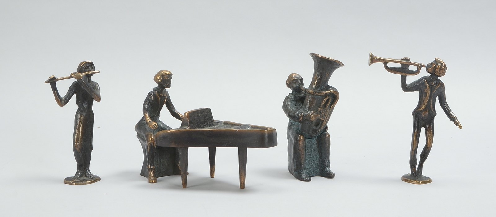Kött-Gärtner, Luise (*1953 Zülpich, zeitgenössische Bildhauerin), Bronzefiguren-Ensemble, 'Orchestra