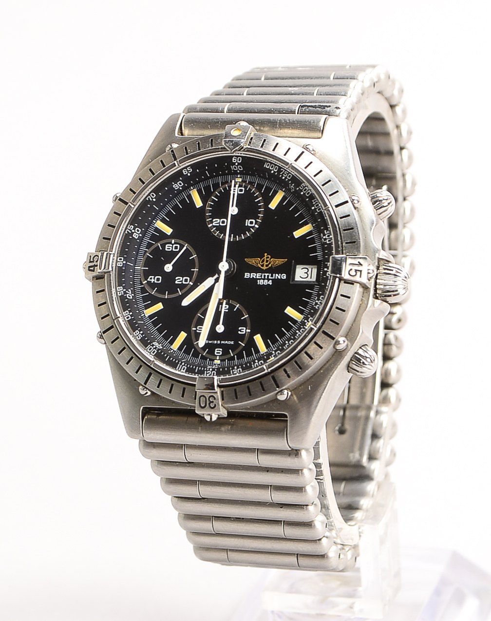 Herrenarmbanduhr, Breitling Chronomat, Chronograph, Automatik, Ref.-Nr. 81.950, Edelstahlgehäuse und