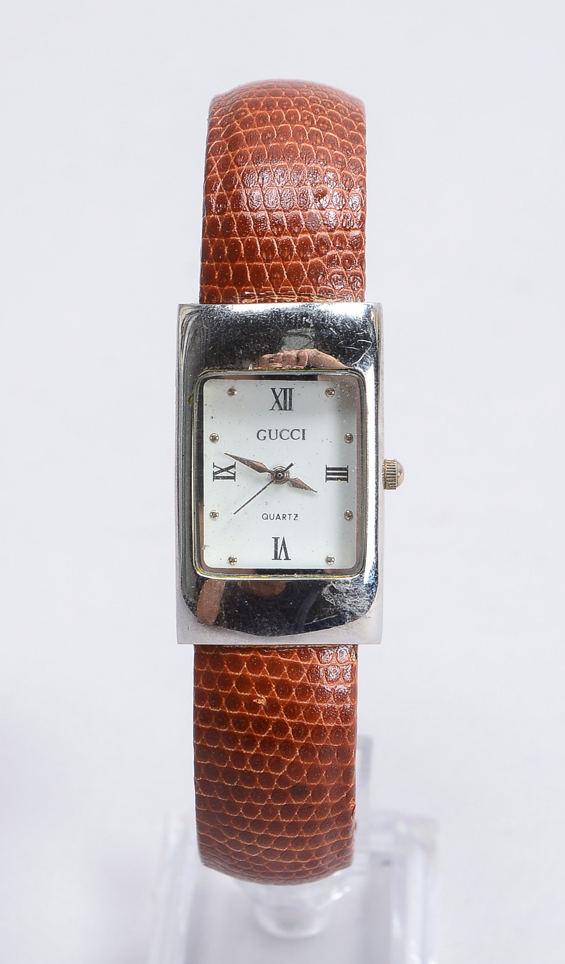 Gucci, Vintage-Damenarmbanduhr, Quarz, mit Spangenarmband/Schließe - Funktion nicht geprüft!