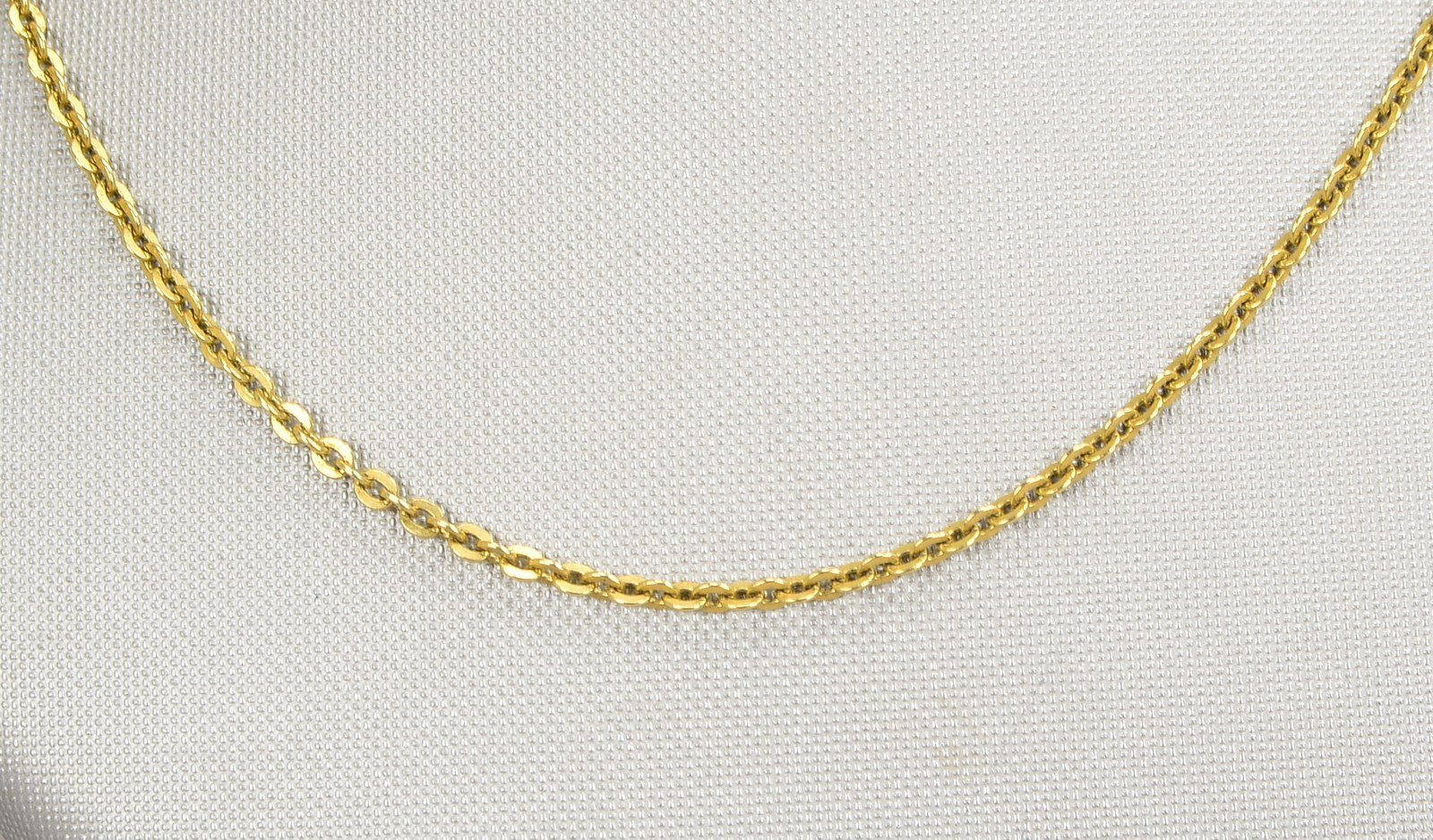 Halskette, 585 GG (gest.), Ankerglieder, Federringschließe; Länge 60 cm, Gewicht 8,50 g